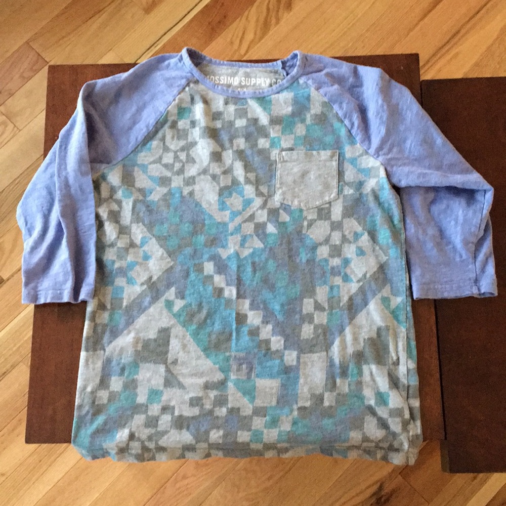 Gray multicolored Mossimo baseball style shirt